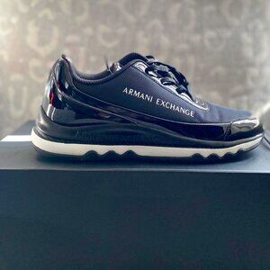 Armani Exchange Black and White Trainers